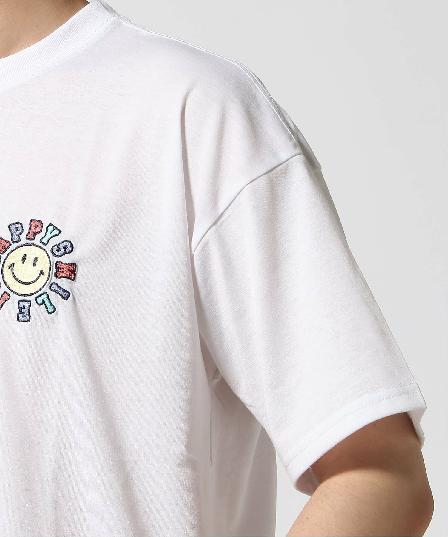 SMILEY FACE/(M)Tシャツ メンズ 半袖 スマイル ロゴ